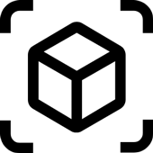 Icon von einem drei-dimensionalen Quadrat